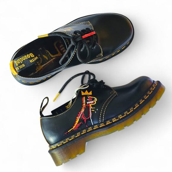 Dr. Martens 1461 Basquiat Jean-Michel Pez Dinosaur Oxford Derby Shoes EU 37 - Picture 2 of 16